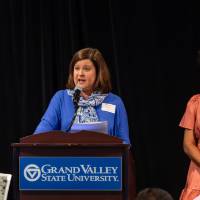 PSSDC chair speaking at podium